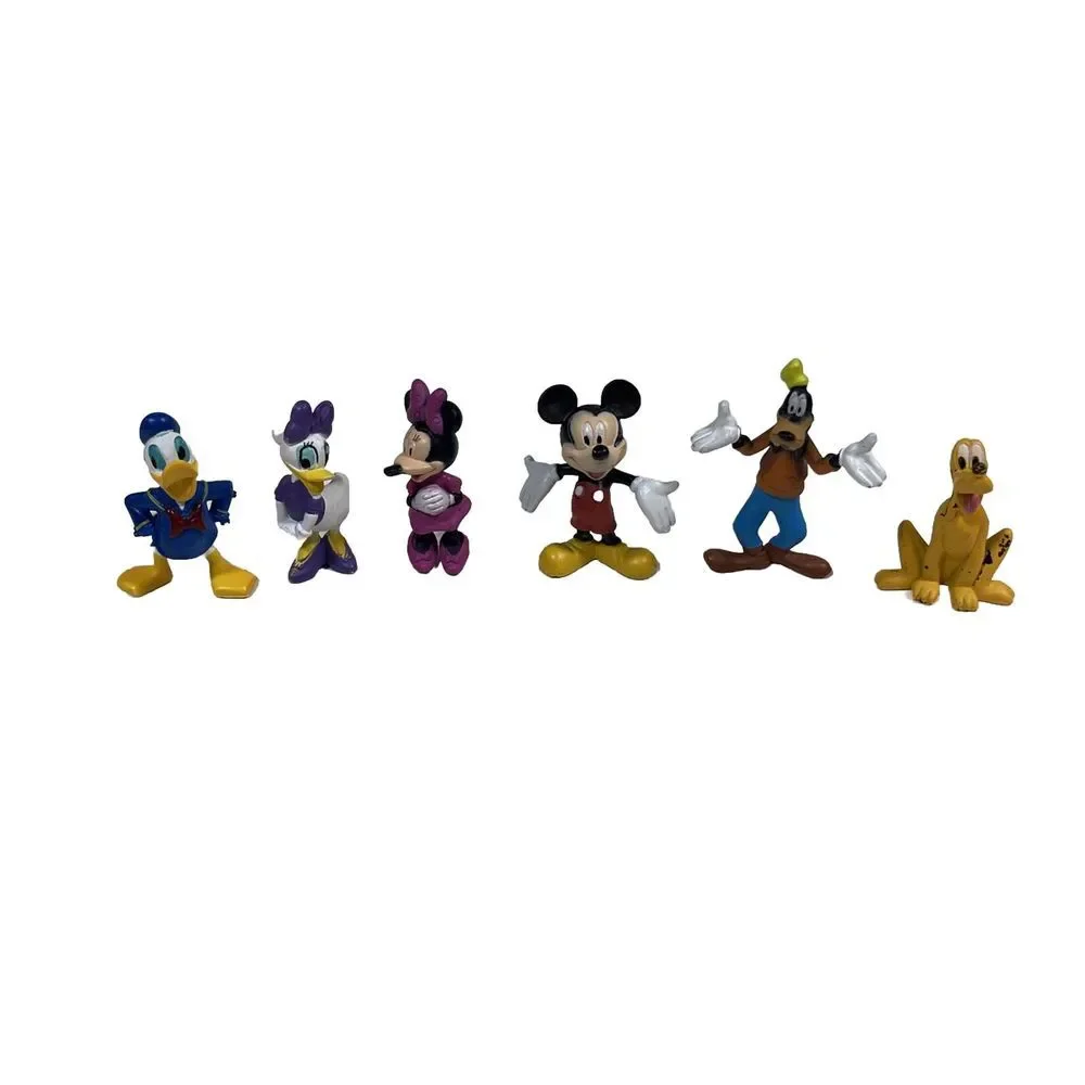 Disney Figures Mickey Minnie‎ Donald Daisy Pluto Toy Cake Topper Lot Collectible